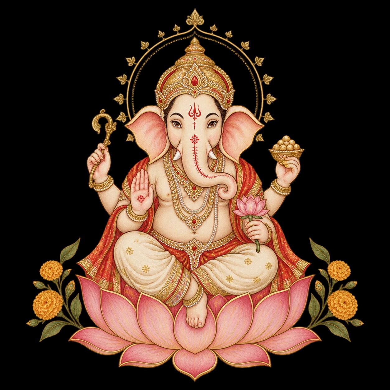 An original Ganpati illustration for auspicious beginnings